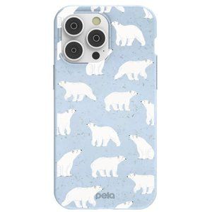 Pela Powder Blue ICE BEARS Compostable Case For iPhone 14/13 New!